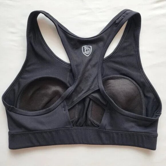 Goal Five Bra '99er Sports Bra SZ L BLACK Medium Support High-stretch Mesh - Picture 2 of 5